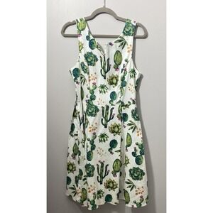 Eva Rose Women's Cactus Dress Southwest Garden Festival Made in USA - Size M